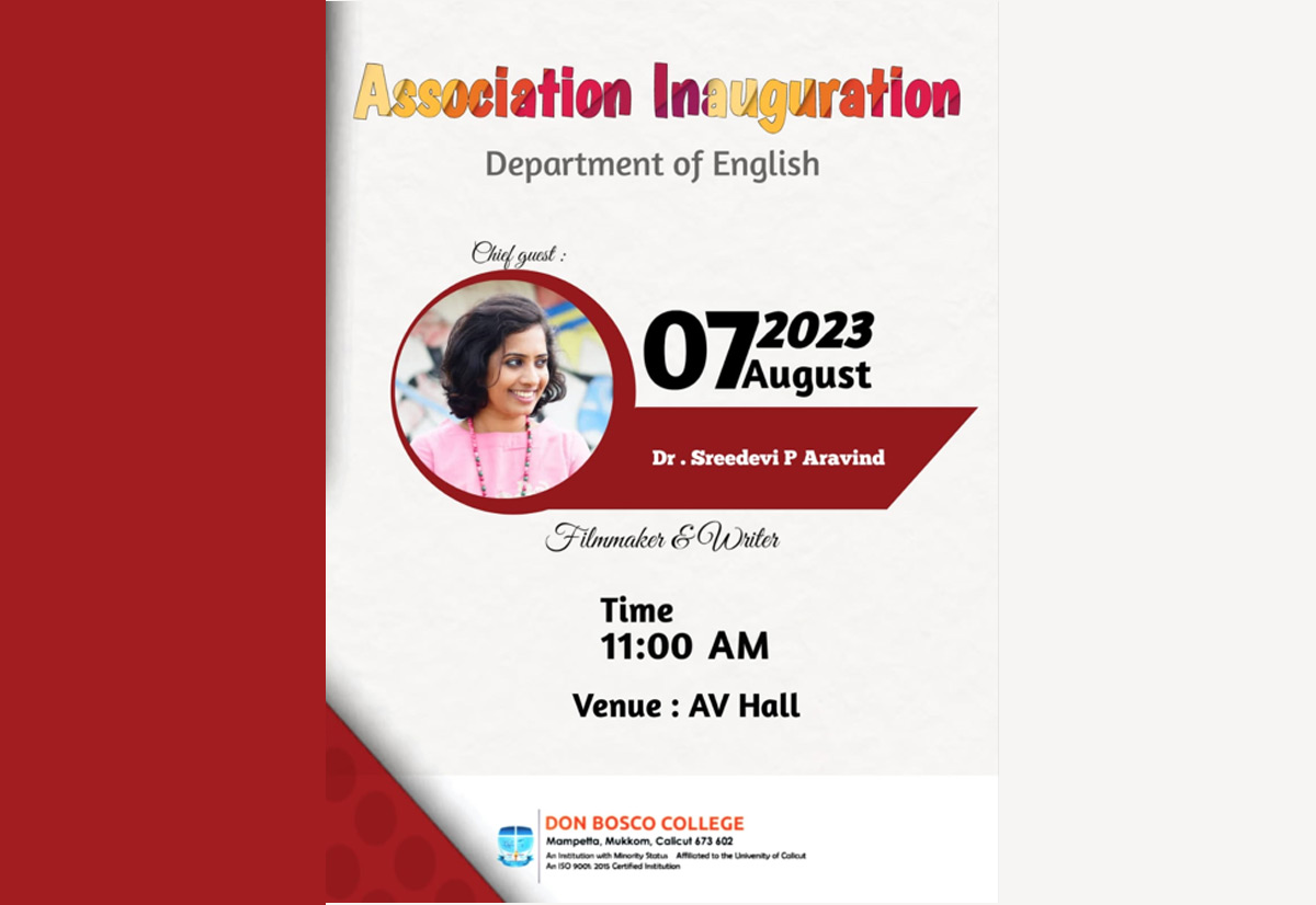 Association Inauguration - English