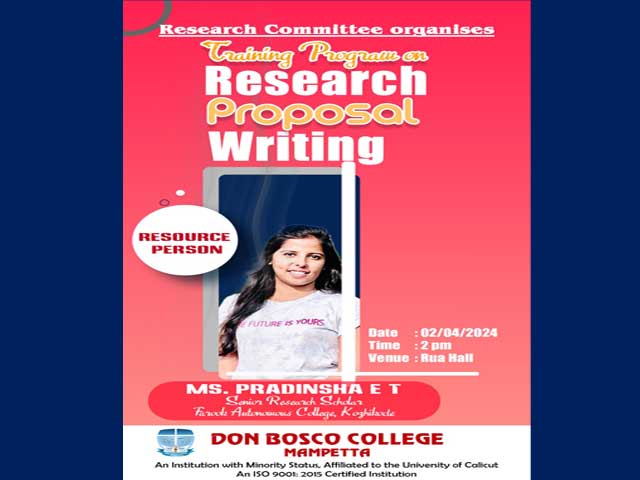Training Program on Research Proposal Writing 
