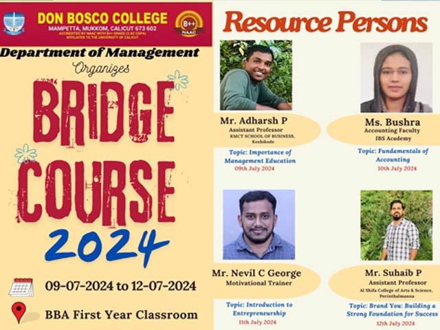 Bridge Course 2024 for First-Year BBA Students