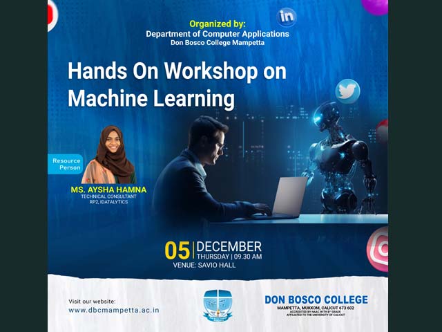 Hands on Workshop on Machine Learning