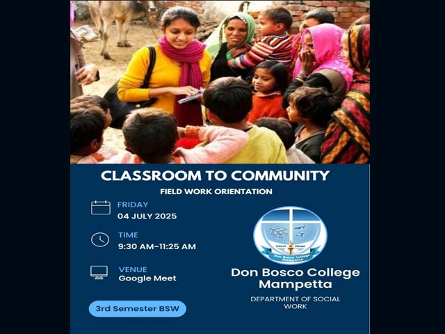 Classroom to Community Field work Orientation