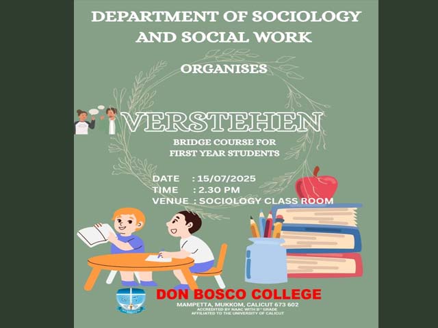 Verstehen Bridge Course for Sociology First Year
