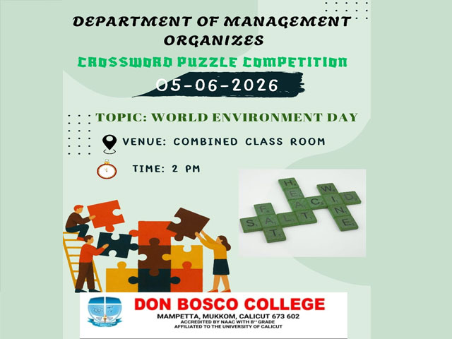 Crossword Puzzle Game in connection with World Environment Day