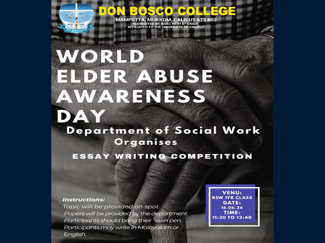 Essay Writing Competition (World Elder Abuse Awareness Day)